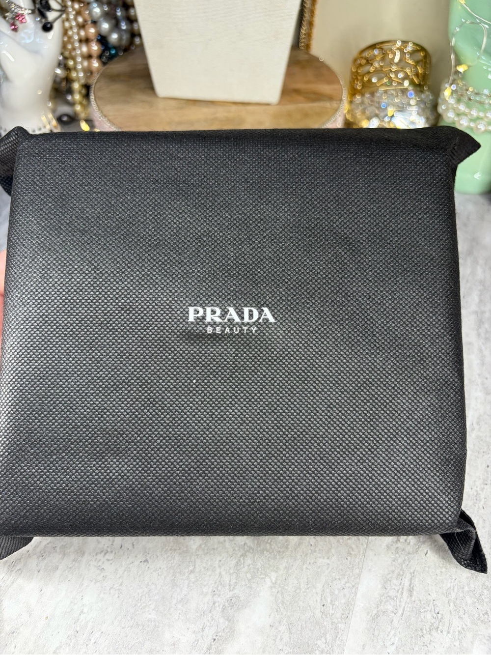 Prada Beauty Train Case Zip Box Pink/blush Black Never Used - Picture 4 of 4